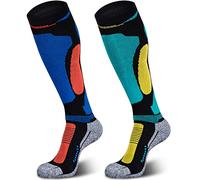 Muezna 2 Pairs Merino Wool Ski Socks Men Women Knee High Performance Thermal Socks for Winter Snow Snowboarding Outdoor Sports Hunting