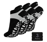 Muezna Non Slip Yoga Socks for Women, Anti-Skid Pilates, Barre, Hospital Socks with Grips, Size 5-10