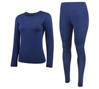 Muezna Thermal Underwear Set for Women Long Johns Ski Base Layer with Soft Fleece Lined, Thermal Top & Bottom Underwear for Cold Weather Cadet Blue