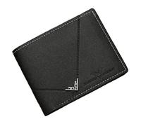 MUFANDUO Slim Wallet for Men with Money Clip, Minimalist Wallet with Zipper, Bifold Mens Wallets with Credit Card Holder, PU Leather Men's Wallet with Coin Purse, Carteras Para Hombres, Black V