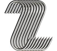 MUFEDAT 20Pcs 5.1inch Stainless Steel Meat Hooks, SUS304, S-shaped, 13CM, 100lb, Kitchen, Butcher, Hunter, Smoking