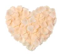 MUFEKUM 500Pcs Fake Rose Petals, Reusable Fake Flower Petals Artifical Rose Petals for Bedroom Weddings Valentines Romantic Night Birthday Marriage Proposa Photoshoot, Rose Petals (Champagne)