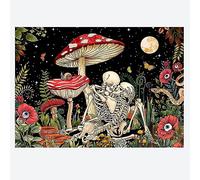MUFEKUM Cross Stitch Kits for Adults, Mushroom lover Pattern Stamped Cross Stitch Kits with Needles Scissor Threaders, 11CT Printed Cross Stitch Kit for Home Wall Decor (14"x18")