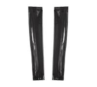 Mufeng Women's Patent Leather Fingerless Long Gloves Wet Look Opera Party Gloves Arm Sleeves Black One Size