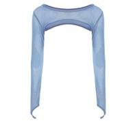 Mufeng Women's Tops Cooling Shawl Arm Sleeve Sun Protection for Dancing,Golfing,Riding,Driving Dusty Blue One Size