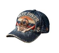 Muff Diver - Exploring The Realm of Adventure Commemorative Cap Nautical Humor Muff Diver Adventure Vintage Baseball Cap Adjustable Distressed Cap for Women Men Hat (1 PC)