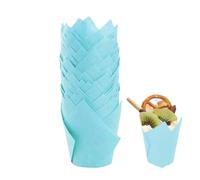 Muffin Cases, 200 Pieces Thicken Cupcake Cases - Food Grade Non-Stick Greaseproof, Easy to Use, Cupcake Liners for Christmas, Catering, Party Birthday and Wedding Decoration (Blue)