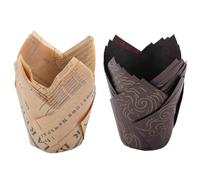 Muffin Cases for Baking,Muffin Cups Cupsfor Baking Cakes,Tulip Cupcake Cases Greaseproof Baking Cups,Tulip Muffin Cases,Tulip Greaseproof Paper Muffin Wraps,Muffin Liners 100PC