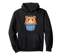 Muffin Hamster Cute Bakery Animal Pun Art | Fun Sweet Nibble Pullover Hoodie