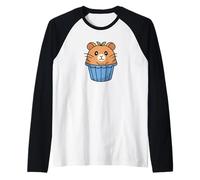 Muffin Hamster Cute Bakery Animal Pun Art | Fun Sweet Nibble Raglan Baseball Tee