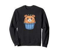 Muffin Hamster Cute Bakery Animal Pun Art | Fun Sweet Nibble Sweatshirt