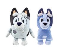 Bluey's cousins Muffin & Socks Plush toy bundle includes 8"" Muffin plush & 7.5"" Socks plush - made with deluxe fabrics & featuring embroid