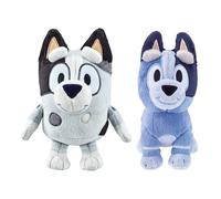 Bluey's cousins Muffin & Socks Plush toy bundle includes 8"" Muffin plush & 7.5"" Socks plush - made with deluxe fabrics & featuring embroid