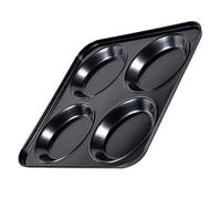 Muffin Top Pan Non Stick 4 Cavity Baking Moon Pie Whoopie Pie, 4 Inch Yorkshire Pudding Pan Hamburger Bun Pan Cake Baking Tray Egg Sandwich Mold Maker Mold for Oven, Air Fryer