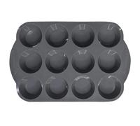 Muffin Tray 12 Cup Silicone Yorkshire Pudding Tray, Muffin tin, Non-Stick Muffin Cupcake Tin for Muffins Cupcakes or Yorkshire Puddings,Non Stick Yorkshire Pudding Tray 12 Silicone(Grey)