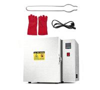 Muffle Furnace 1500W with 4-Sided Element,Burnout Oven with Smooth Wax Drainage-Digital Electric Kiln for Pottery at Home for Segmented Heat Saturation Chamber Box
