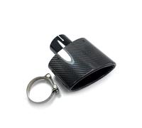 Muffler 1Pcs Car Exhaust Pipe Modified 150mm Large Diameter Nozzle Bright Cawide Oval Glossy Carbon Fiber Muffler Bumper tailpipes(ID 48mm-OD 150mm)