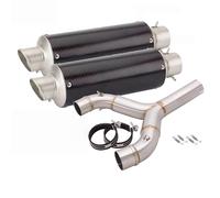 Muffler Exhaust For Shiver750 Gt For 750Gt 2008-2017 Mid Link Pipe Espace Moto Connect Carbon Fiber For 51Mm Muffler Slip On