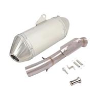 Muffler Exhaust Pipe Motorcycle Exhaust Muffler Mid Link Pipe Modify Slip On Fit For Duke 790 890 ADV Adventure R(B-No Laser)