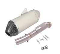 Muffler Exhaust Pipe Motorcycle Exhaust Muffler Mid Link Pipe Modify Slip On Fit For Duke 790 890 ADV Adventure R(A-No Laser)