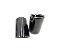 Muffler For A1 A3 A4 For TT 2009-2015 For VW For PASSAT 2Pcs/Set Chrome Plating Car Exhaust Muffler Tip Pipes Covers Bumper tailpipes(Black)