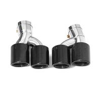 Muffler For BMW G30 G31 525i 528i 530i Upgraded For M5 Quad Carbon Fiber Muffler Tailpipe Nozzles 1 Pair of Exhaust Pipes Bumper tailpipes(Carbon Fiber F)