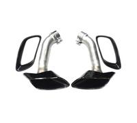 Muffler For BMW X6 E71 2009-2013 Upgraded V8 Engine Styling Exhaust Nozzle Muffler 1 Pair Square Tailpipes Bumper tailpipes(Black A)