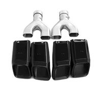 Muffler For Range For Rover L405 Autobiography Muffler Tip Nozzle 2Pcs/lot Stainless Steel Quad Exhaust Tailpipes Tips Bumper tailpipes(Black)