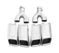Muffler For Range For Rover L405 Autobiography Muffler Tip Nozzle 2Pcs/lot Stainless Steel Quad Exhaust Tailpipes Tips Bumper tailpipes(Silver)