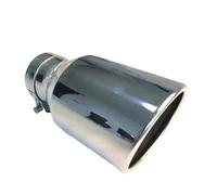 Muffler Pipe Automobile Muffler Modified Tail Pipe Stainless Steel Silver Large Caliber 114 Universal Tail Throat Oblique Exhaust Head Slight Exhaust Tips(76MM IN-115MM OUT)