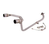 Muffler Section Mid Link Pipe For MSX125 MSX 125 M3 MSX125SF Exhaust Escape Front Middle Link Pipe Double Hole Connect Motorbike End Silencers Motorcycle Exhaust