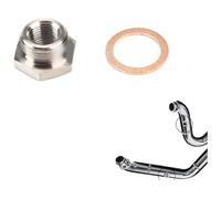 Muffler Section Mid Link Pipe For Softail Deluxe For CVO FLSTNSE 2014 2015 Accessories 18 Mm-12 Mm Exhaust O2 Oxygen Sensor Spacer Pipe Reducer Adapter Motorcycle Exhaust(1 Pcs)