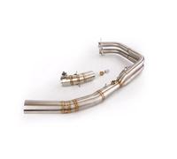 Muffler Silencer 51mm Slip On Full Exhaust System Mid Link Pipe For Kawasaki For Ninja 400 250 2017-2021 Escape Muffler Tip Stainless Steel