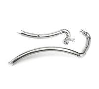 Muffler Silencer Exhaust System Pipe Baffle Drag Pipes For V Star For Dragstar 1100 For XVS1100 Slash Cut With Muffler Removable Silencers Chrome(Chrome)