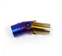 Muffler Silencer For Kawasaki For Er6n For Er-6n Motorcycle Exhaust Pipe Muffler Escape Connection Intermediate Pipe Stainless Steel 51mm(Blue)