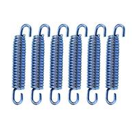 Muffler Spring Qiilu 6Pcs Motorcycle Exhaust Pipe Spring Hooks for Universal Motorcycle Scooter ATV Stainless Steel Blue