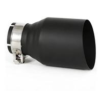 Muffler Tail Pipe 1 PC Stainless Steel Universal Exhaust End Pipe Car Exhaust Pipe Single Straight Black Muffler Tip Tail Pipe Exhaust Pipe Cap(60MM IN 89MM OUT)