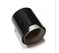 Muffler Tail Pipe 1 Piece Silver Carbon Exhaust Tips Muffle Nozzles Tails For Bmw For F87 F80 F82 F83 F90 For M2 For M3 For M4 For M5 Tail Pipe Exhaust Pipe Cap(Scrub 63mm-93mm)