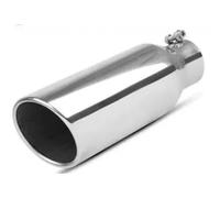 Muffler Tail Pipe 3" Inlet 4" Outlet Exhaust Tail Exhaust Pipe Rear Muffler Tip End Trim Universal Rear Tail Throat Liner Exhaust Tail Muffler Tip Pipe(Silver)