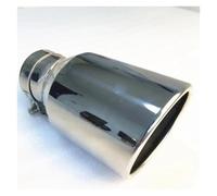 Muffler Tail Pipe Automobile Muffler Modified Tail Pipe Stainless Steel Silver Large Caliber 114 Universal Tail Throat Oblique Exhaust Head Slight Tail Pipe Exhaust Pipe Cap(60MM IN-115MM OUT)