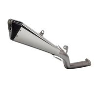 Muffler Tail Pipe Exhaust Motorcycle Rear Pipe Exhause For Tr&iumph For Street Triple 765R 765S 765RS 2017-2025 Adapter Middle Pipe Brock Muffler(Silver)