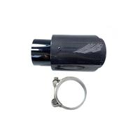 Muffler Tail Pipe For Benz Glossy Black Pipe Carbon Fibre Stainless Steel Universal Automobile Exhaust Tip Muffler Pipe Tail Pipe Exhaust Pipe Cap(60MM IN-101MM OUT)
