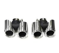 Muffler Tail Pipe For Land For Rover For Defender L663 2020 2021 P40090 2.0T 110 3.0T Dual Exhaust Tips Exhaust Pipe Muffler Tip Tail Pipe Exhaust Pipe Cap(Silver 2.0t)