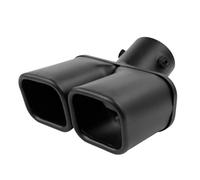 Muffler Tail Pipe Inlet 63mm Dual Outlet Car Exhaust Tip Stainless Steel Black Exhaust Tips Muffler Tail Double Pipe Tube Tips Car Accessories Exhaust Tail Muffler Tip Pipe