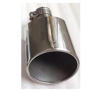 Muffler Tail Pipe Oval Slanted Stainless Steel Universal Exhaust End Pipe Car Exhaust Tip 1 Piece Exhaust Tail Muffler Tip Pipe(73MM IN -115MM OUT)