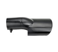 Muffler Tail Throat 1Pcs Universal Exhaust Muffler Tip Round Stainless Steel Pipe Chrome Tail car exhaust,motorcycle replacement exhaust(Black)