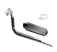 Muffler Tail Throat Dirt Pit Bike Accessories Tools 28mm Metal Universal For Most Of Motorcycle Exhaust Silencer Pipe Assembly(Green Long)