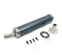 Muffler Tail Throat Motorcycle Exhaust Muffler Pipe Adjustable Silencer Street Scooter Motocross 6x28cm(G)