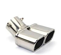 Muffler Tail Throat Universal Car Stainless Steel Exhaust Pipe Muffler Tail Nozzle One Change Two Double 60MM 75MM car exhaust,motorcycle replacement exhaust(Ivory)