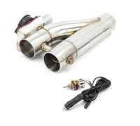 Muffler Tail Throat Y Pipe Electric Exhaust Cutout ON/OFF Dual Valve With Controller Cut Out Down Pipe Kit 304 Stainless Steel(2.0 Inch type2)